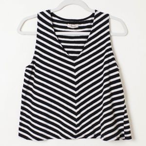 Madewell V Neck Striped Breezy Tank Top